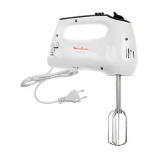 Миксер Moulinex HM3101B1, ручной, 300 Вт, 5 скоростей, 2 насадки, белый