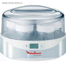 Йогуртница Moulinex YG 230131, 13 Вт, 150 мл, 7 ёмкостей, LCD дисплей, белая